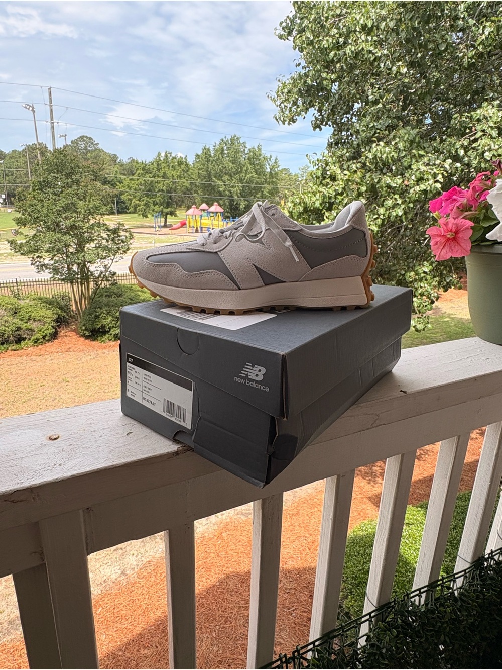 New Balance Women’s Gray & Gum Retro Runner Sneakers